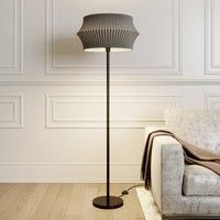 Joala floor lamp, black fabric lampshade