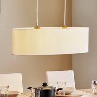 Euluna Cassy hanging light with a white fabric lampshade
