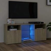 TV Cabinet with LED Lights Sonoma Oak 120x30x50 cm