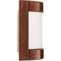Lamkur Zanna wall light made of wood, 22 cm high, rustic