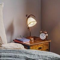 Euluna Roma table lamp in white and brown