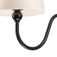 Lamkur Mary wall light, fabric lampshade, black/white