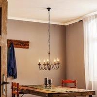 Donato Chandeliers with Fabric Shades, Black, 5X E27