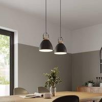 Lamkur Bergen pendant light, two-bulb, graphite