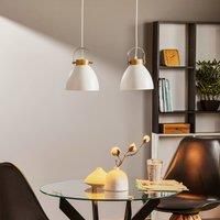 Lamkur Bergen pendant light, two-bulb, white