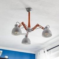 Lamkur Skansen ceiling lamp 3-bulb adjustable, grey