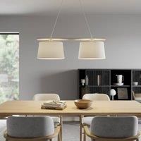 Lamkur Sweden hanging light, two-bulb, antique white