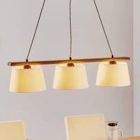 Lamkur Sweden hanging light, three-bulb, rustic oak