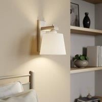 Lamkur Sweden wall light with wooden frame, antique white
