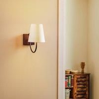 Lamkur Paro wall light, fabric lampshade