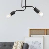 Lamkur Ceiling light Joiy, 2-bulb, black