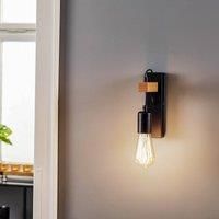 Lamkur Tyske wall light, wood, black