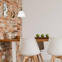 Euluna Miranda wall light with a glass lampshade, brass