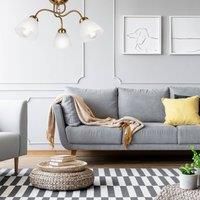 Lamkur Miranda ceiling light, three-bulb, brass