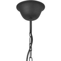 Lamkur Kandela chandelier, eight-bulb, black