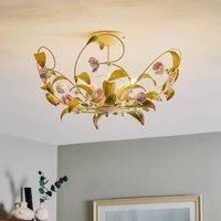 Luminex Rose ceiling light as a chandelier, 5-bulb