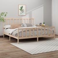 Bed Frame Solid Wood Pine 200x200 cm