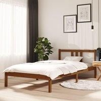 Bed Frame Honey Brown Solid Wood 100x200 cm