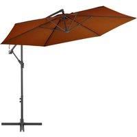 Cantilever Umbrella with Aluminium Pole Terracotta 300 cm