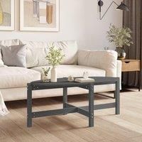 Coffee Table Grey 118x63x45 cm Solid Wood Pine