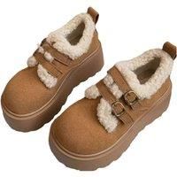 Coach Inspired Fleece Lined Platform Boots - 6 Sizes & 2 Colours