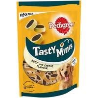 Pedigree Tasty Minis Dog Treats Cheesy Nibbles with Cheese & Beef 140g