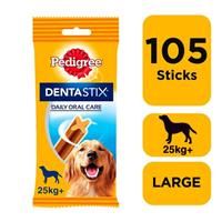 105 Pedigree Daily Dentastix Dental Sticks Dog Treats Large Dog Chews