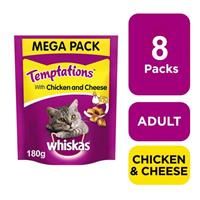 Mars Whiskas Temptations Cat Treats With Chicken & Cheese 180g (Pack of 4)