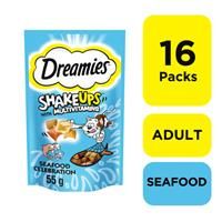 NEW Dreamies SHAKEUPS Cat Treats with Multivitamins Cats Kittens 55g Reseal bag