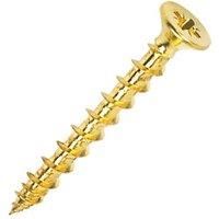 HingeTite Countersunk Brass Plated Pozi Screw 4 x 30mm