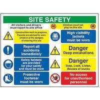"All Visitors & Drivers" Sign 600 x 800mm (6988T)