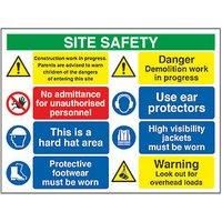 "Construction Work in Progress" Sign 600 x 800mm (6221T)