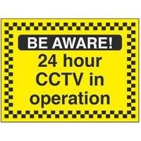 "24-Hour CCTV In Operation" Sign 450 x 600mm (7848T)