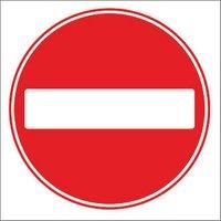 No Entry Symbol Non-Reflective Stanchion Sign 450 x 450mm (1545T)
