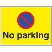 "No Parking" Sign 450mm x 600mm (9145T)