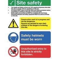 "Site Safety" Signs 400mm x 300mm 50 Pack (9088T)