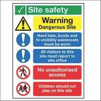 "Site Safety" Signs 400 x 300mm 50 Pack (1283T)