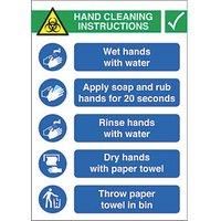 'Regular Hand Washing' Sign 420mm x 297mm 10 Pack (483KK)