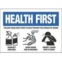 'Easy Steps to Prevent the Spread of Germs Hygiene' Sign 210 x 297mm 10 Pack (772KK)