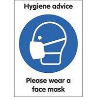 'Please Wear a Face Mask' Sign 297mm x 210mm 10 Pack (450KK)