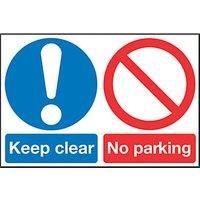 'Keep Clear No Parking' Sign 400mm x 600mm (52300)