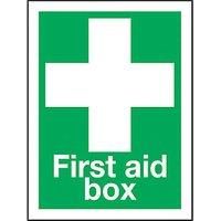 First Aid Box Safety Sign, (H)200mm (W)150mm