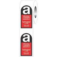 "Warning Contains Asbestos" Adhesive Labels 52 x 26mm (35128)