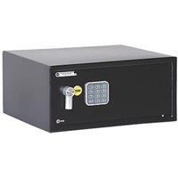 Yale YLC/200/DB1 Laptop Alarmed Value Safe, 130 db built in Alarm, Steel Construction, Steel Locking Bolts, Emergency Overide Key, Wall and Floor Fixings, Black, 24 Litre Capacity 20 x 43 x 35 cm