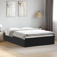 Berkfield Home Bed Frame without Mattress Black 120x190 cm Small Double