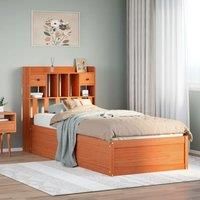 Berkfield Home Bed Frame without Mattress Wax Brown 100x200 cm Solid Wood Pine