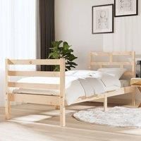Bed Frame 75x190 cm Small Single Solid Wood
