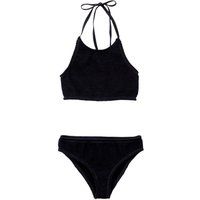 Bottega Veneta Women's Two Piece Swimsuit with Elastic Band & High-Waisted Culotte Briefs in Black | Size: 6