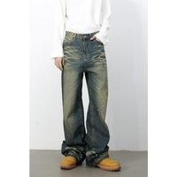 Wide Leg Jeans with Basic Washed Style