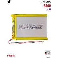 3.7v Polymer 605065 With 1.25 Plug For RG35XX R36S Pda Tablet Digital Products Tablets mobile phones handheld game consoles
